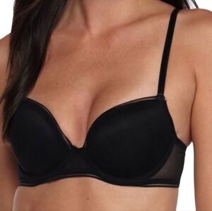 Sam Edelman Mesh Balconette Bra Black 32C